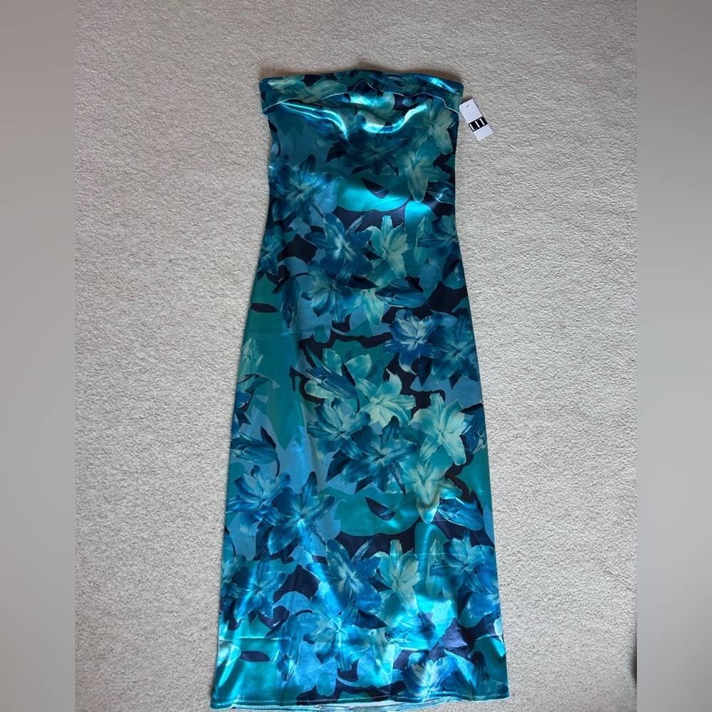 Floral Strapless Maxi Dress